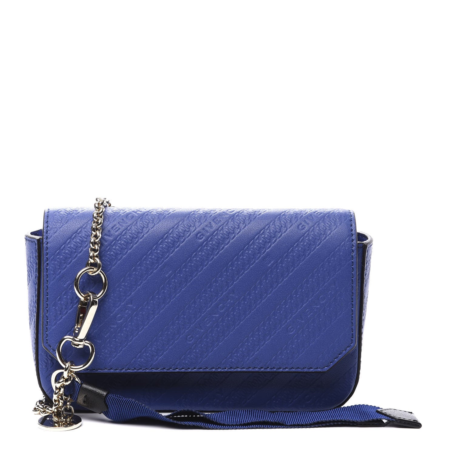 Givenchy Calfskin Chain Embossed Bond Belt Bag Blue 1 of 8