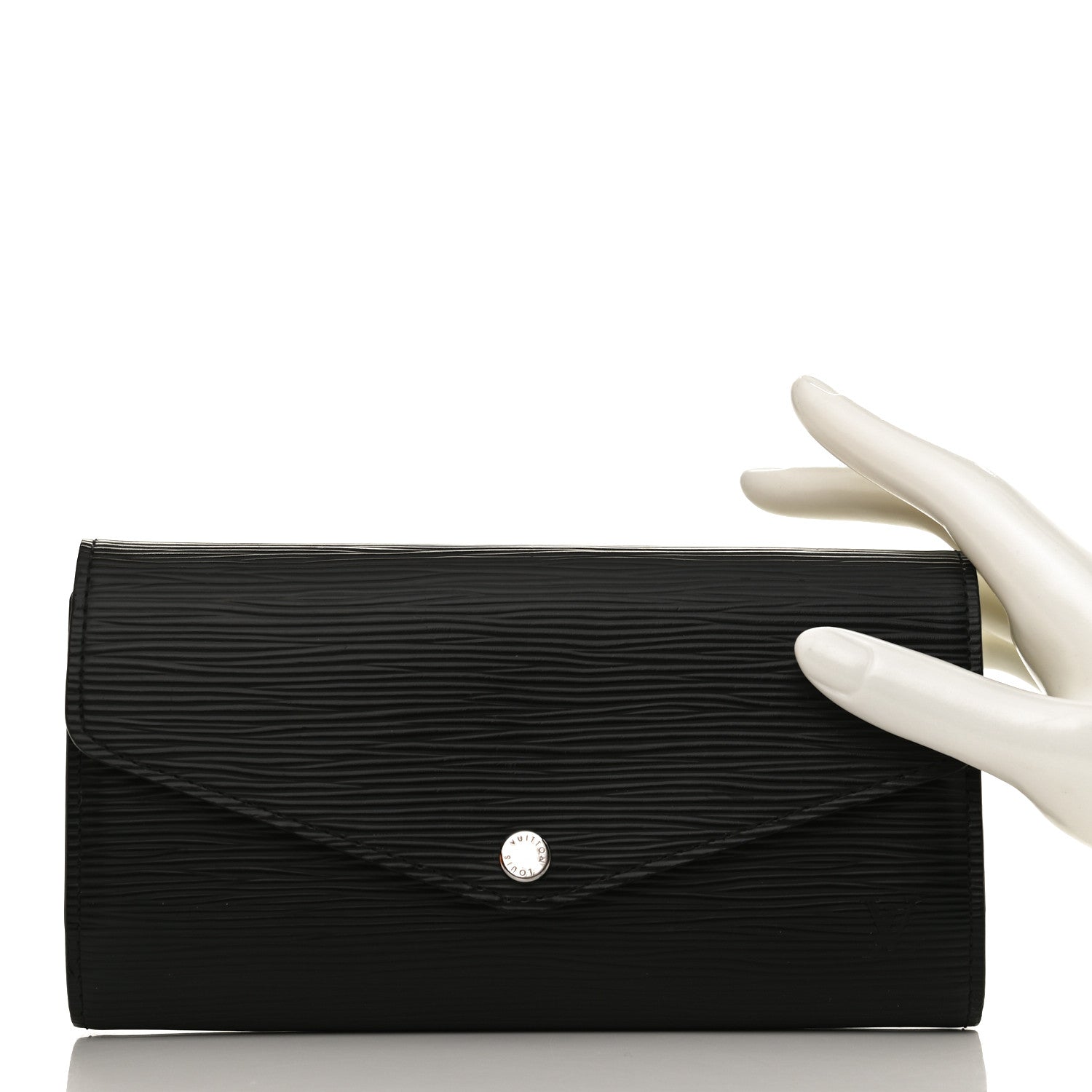 Louis Vuitton Epi Sarah Wallet NM Black 2 of 9