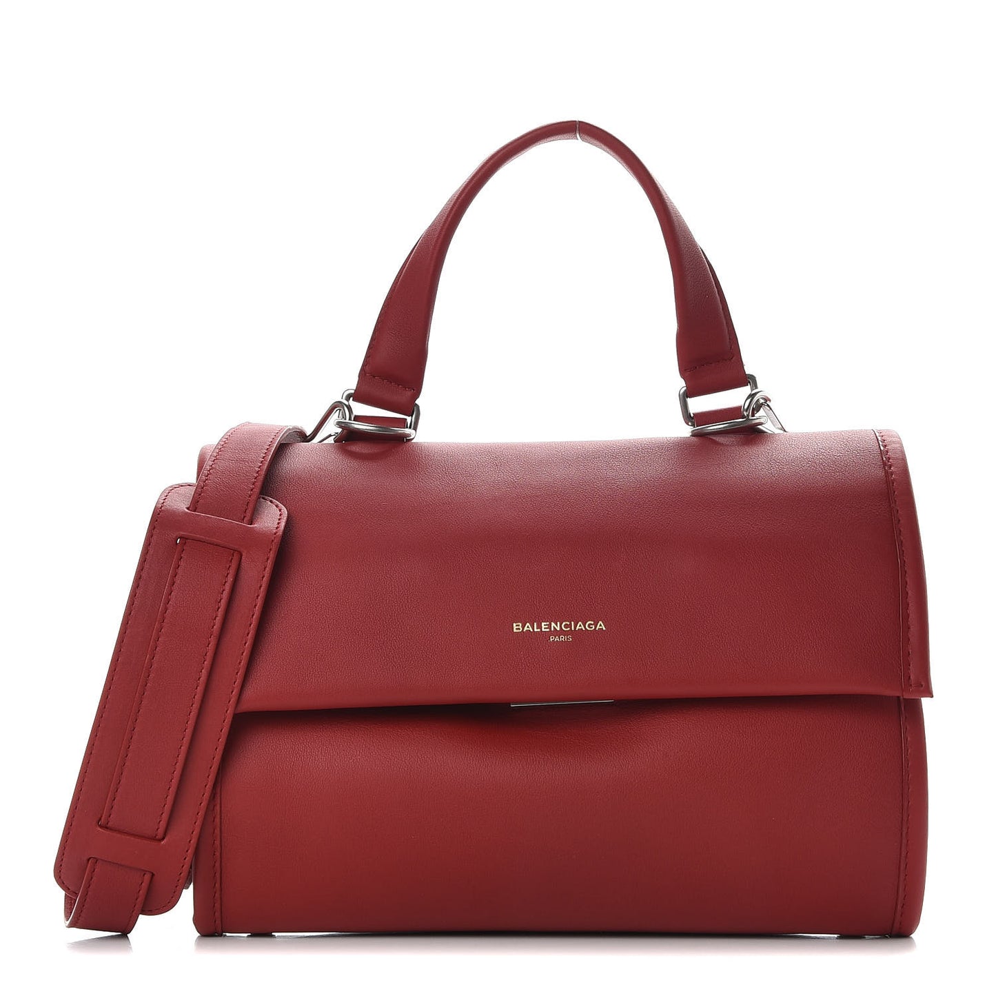 Veau Soyeux Small Tool Satchel Rouge Groseille