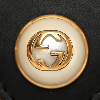 Gucci GG Supreme Monogram Mini Peony Pearly Clutch Black 12 of 12