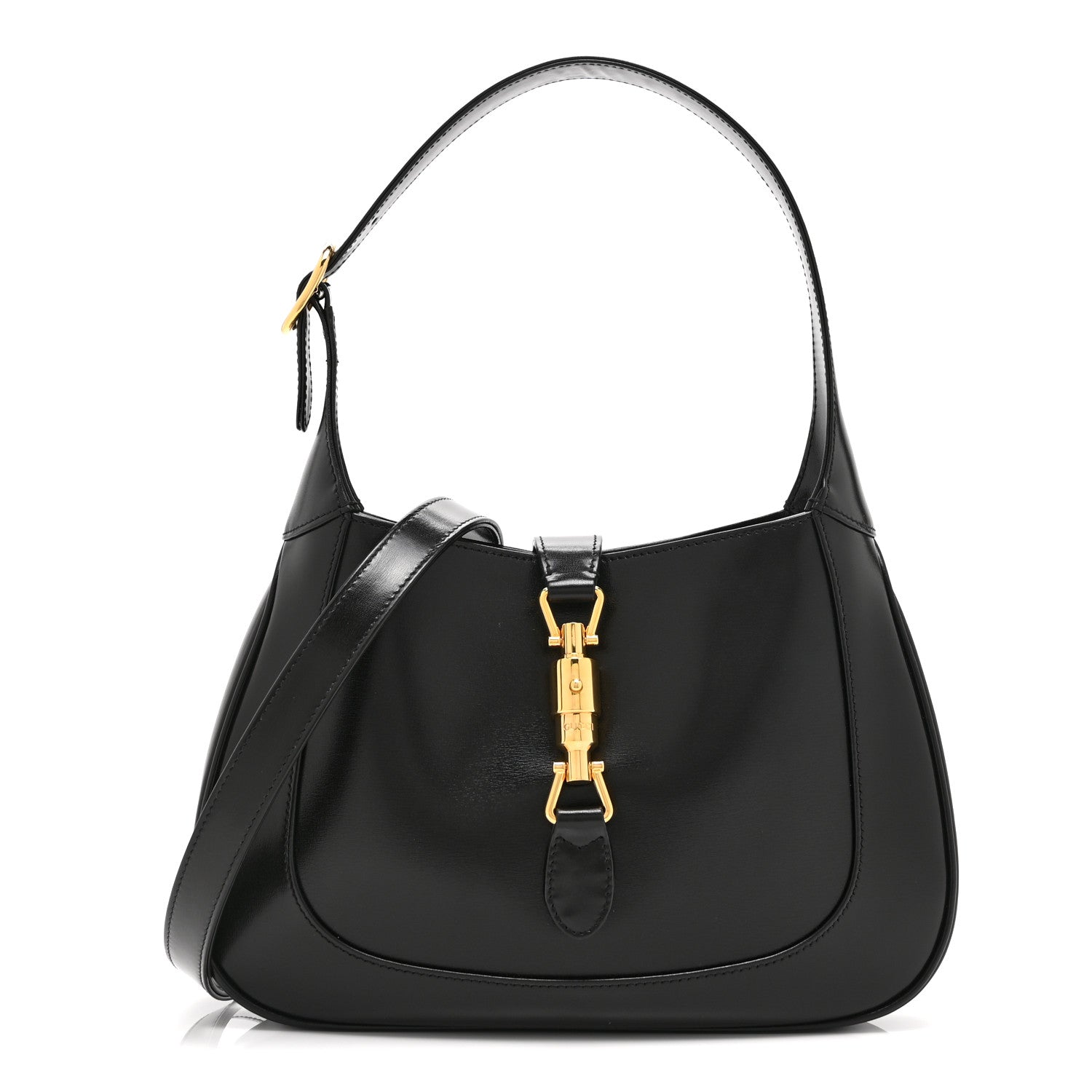 Gucci Boarded Dyana Lux Calfskin Small Jackie 1961 Hobo Black 1 of 11