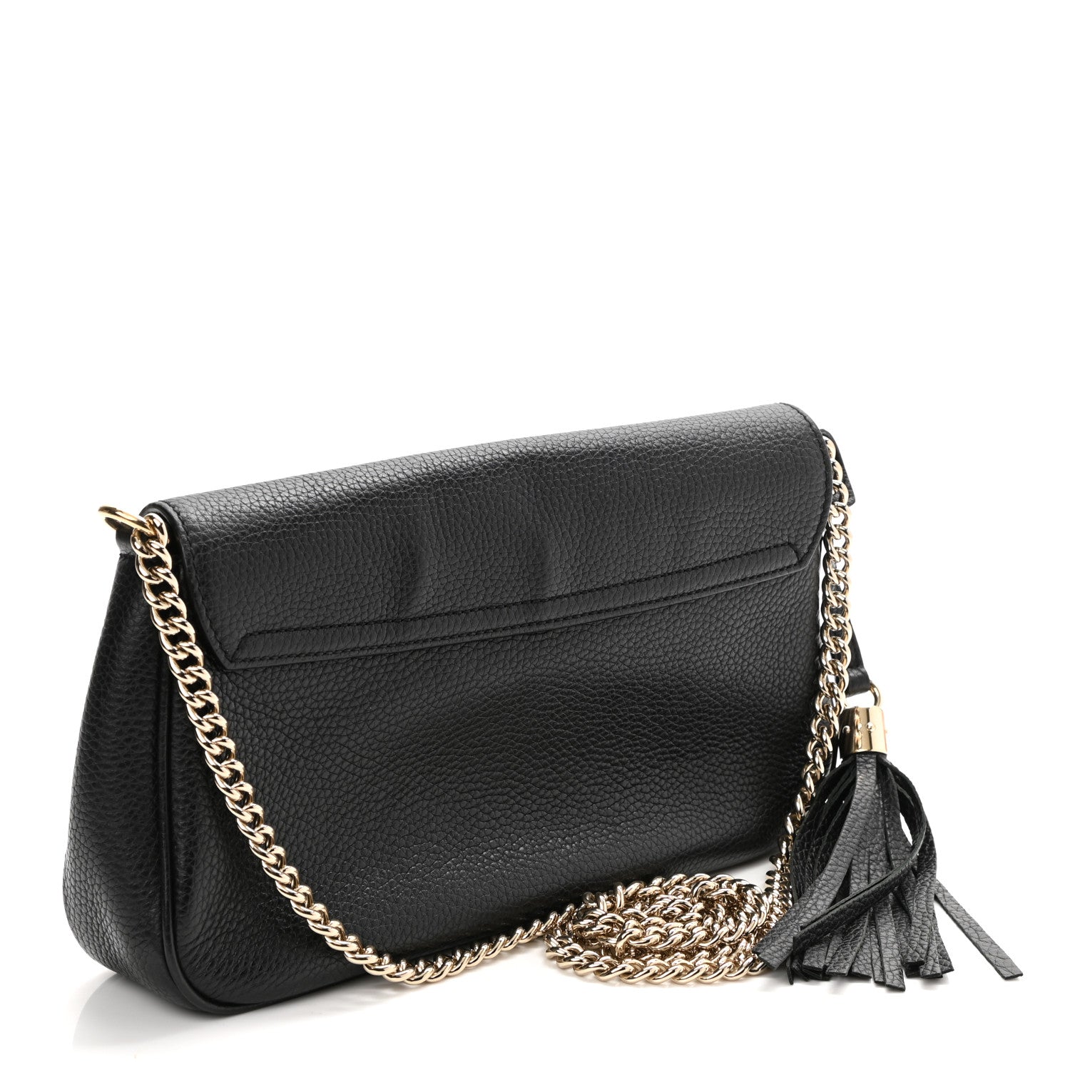 Gucci Pebbled Calfskin Medium Soho Flap Crossbody Black 3 of 11