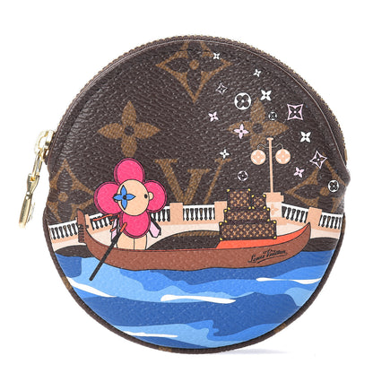 Louis Vuitton Monogram 2019 Christmas Animation Round Coin Purse Blue 1 of 8