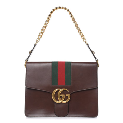 Gucci Tuscany Lux Calfskin Web GG Marmont Shoulder Bag Fondent 1 of 12