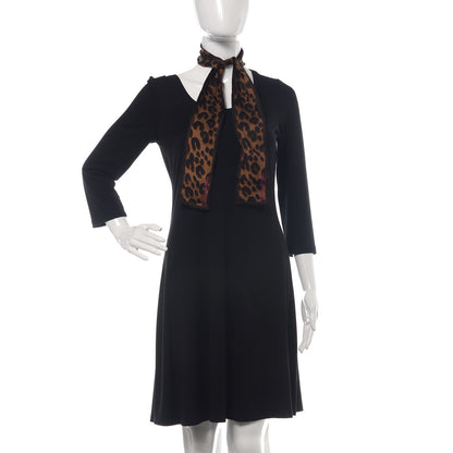 Louis Vuitton Silk Leopard Bandeau Scarf Marron 2 of 5