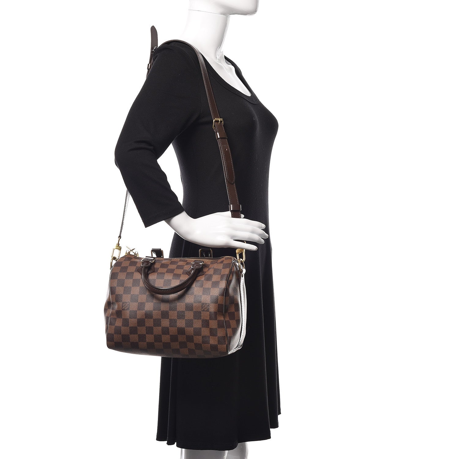 Louis Vuitton Damier Ebene Speedy Bandouliere 25 3 of 17