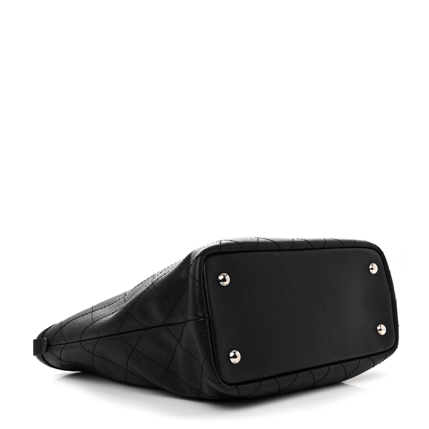 Grained Calfskin Shopping Fever Tote Black