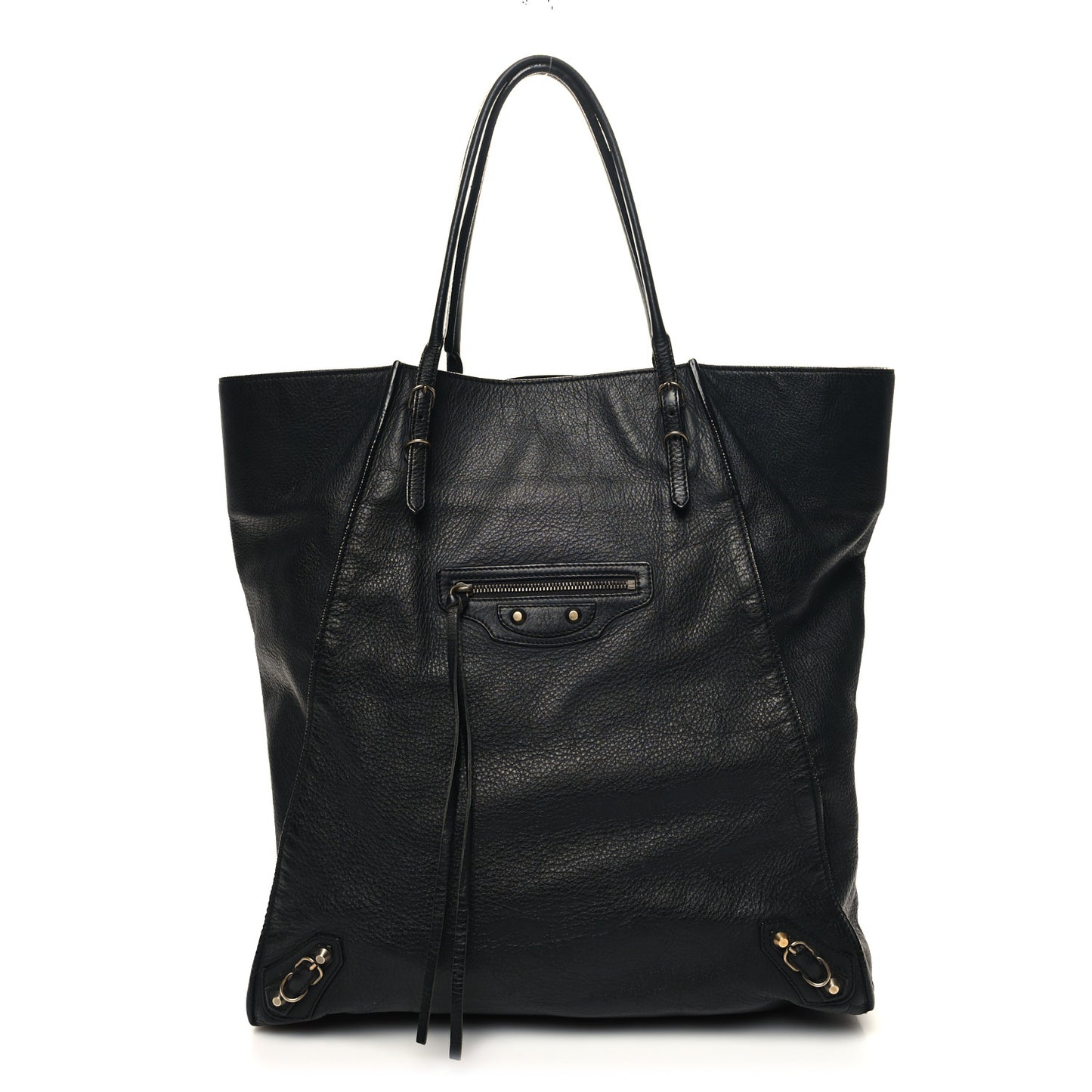 Veau Papier Basket Tote Black