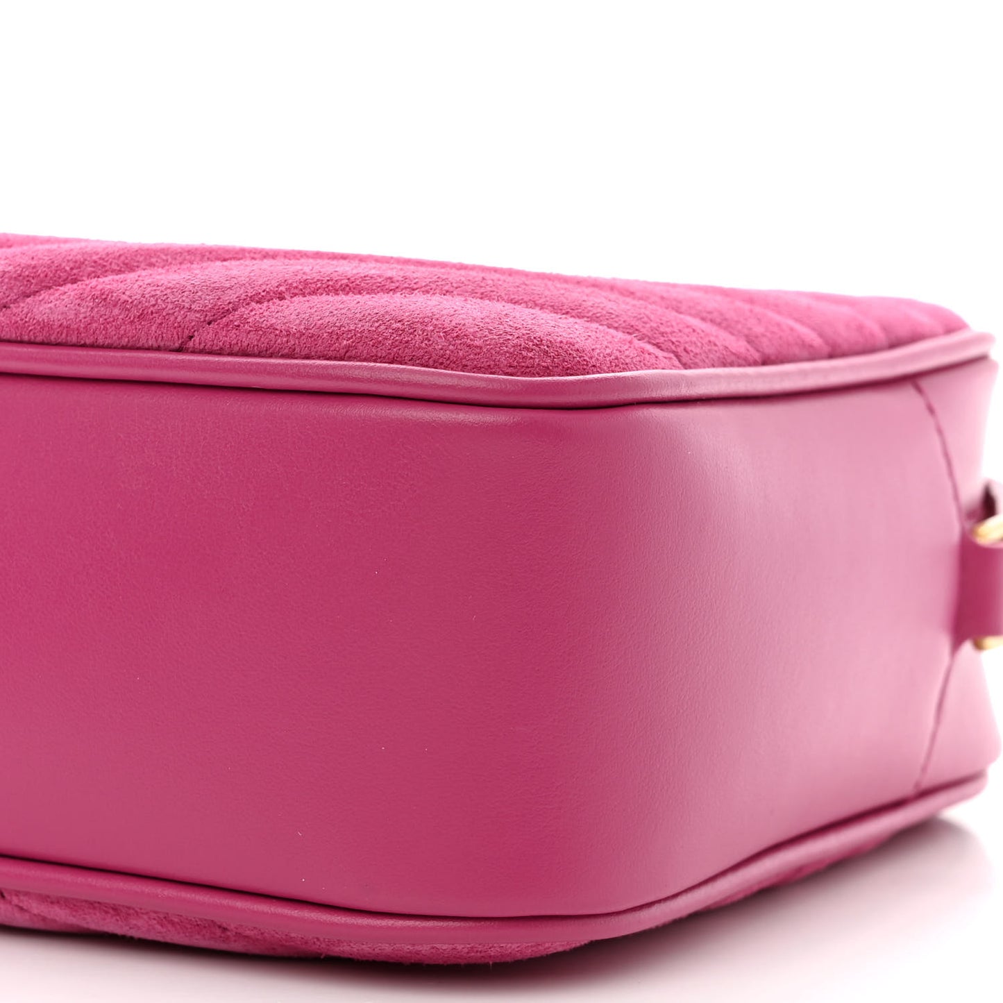 Suede Matelasse Monogram Lou Camera Bag Rose