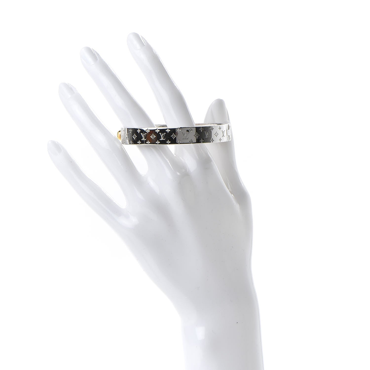 Louis Vuitton Palladium Monogram Nanogram Cuff S 2 of 7