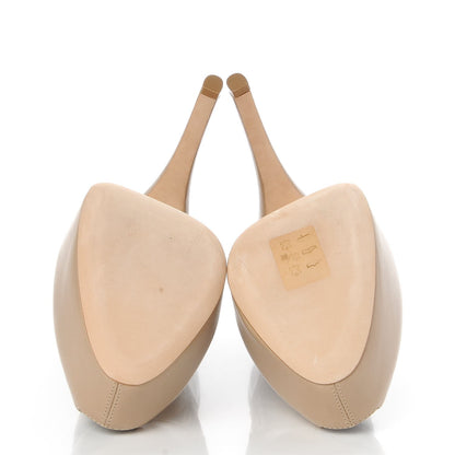 Louis Vuitton Smooth Calfskin Oh Really Peep Toe Pumps 39.5 Beige 5 of 8