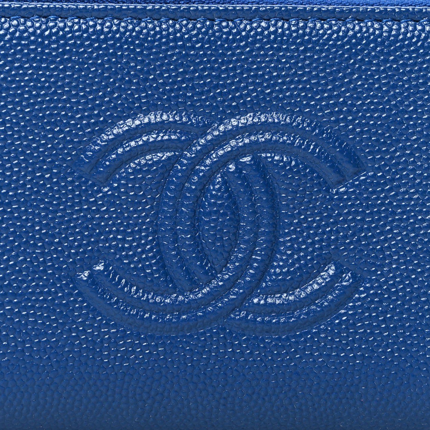 Caviar Timeless CC Zip Around Coin Purse Blue