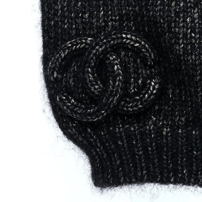 Chanel Cashmere Blend CC Beanie Hat Black Multicolor 3 of 4