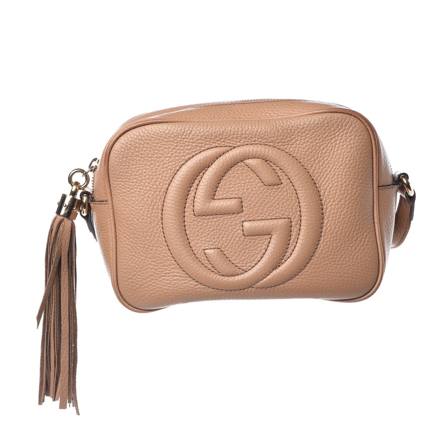 Gucci Pebbled Calfskin Small Soho Disco Bag Camelia 1 of 18