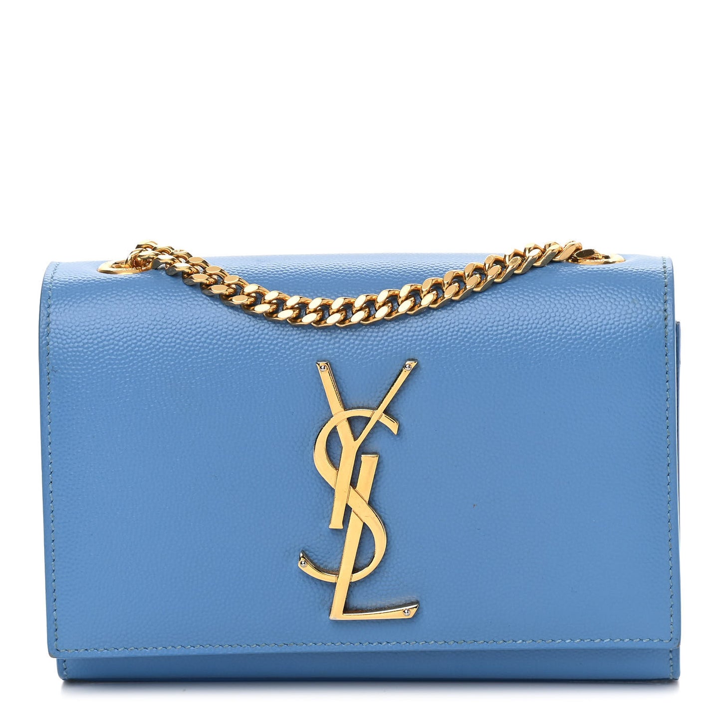 Grain De Poudre Small Classic Monogram Kate Satchel Blue Clair