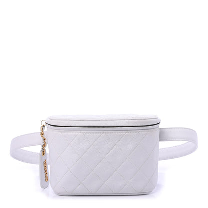 Chanel Caviar Quilted Belt Bag White 75 30 1 of 11