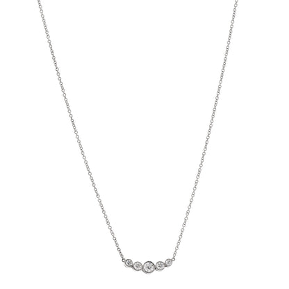 Tiffany Platinum Diamond Jazz Graduated Pendant Necklace 1 of 6