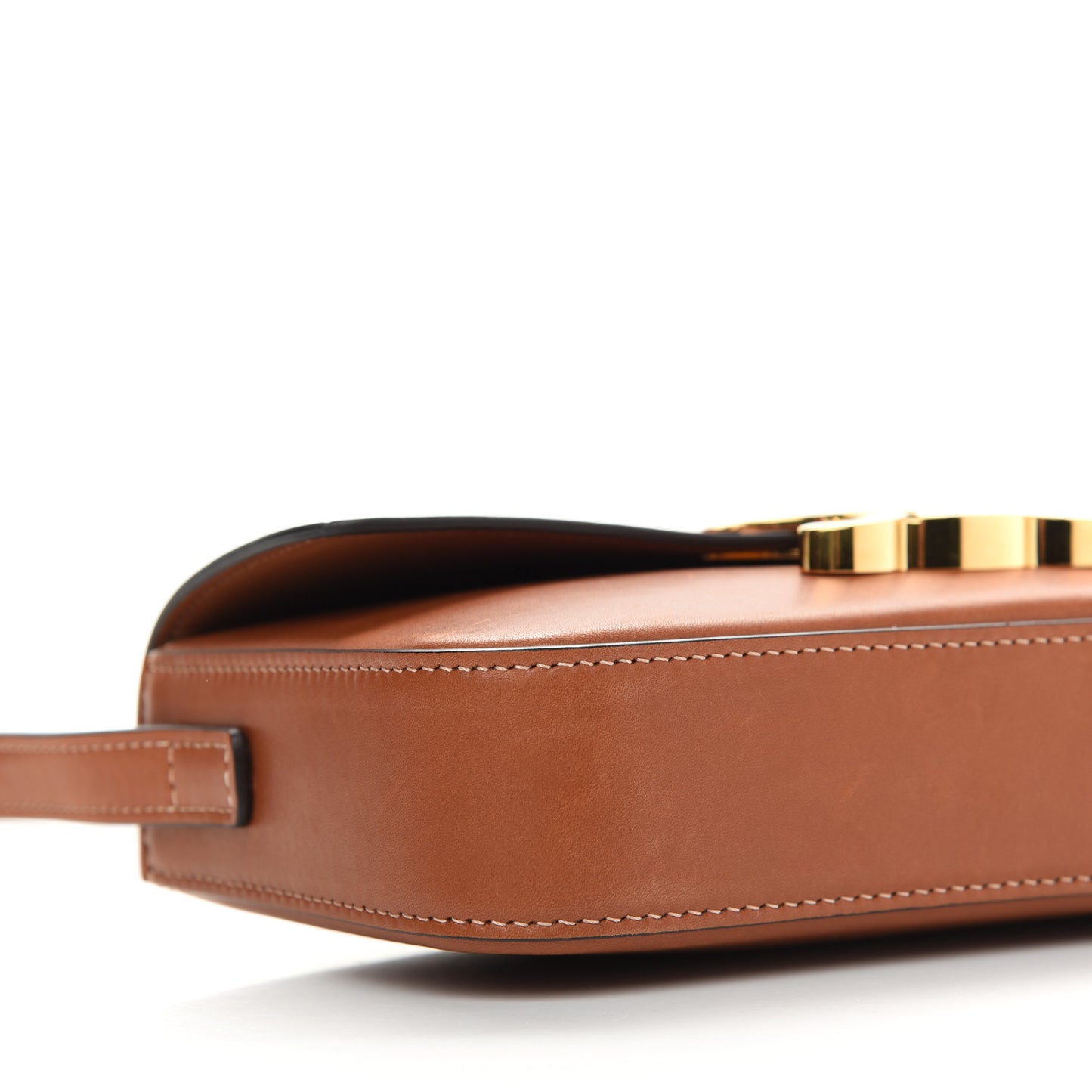 Natural Calfskin Triomphe Shoulder Bag Tan