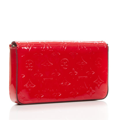 Louis Vuitton Vernis Felicie Pochette Chain Wallet Cherry 3 of 8