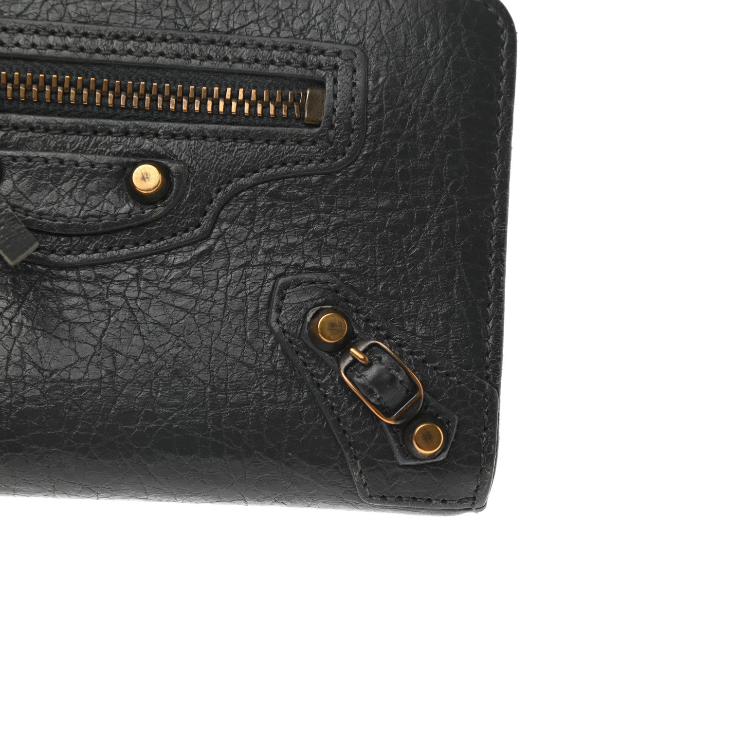 Balenciaga Agneau Classic Hardware Continental Zip Around Wallet Gris Fossile 10 of 12