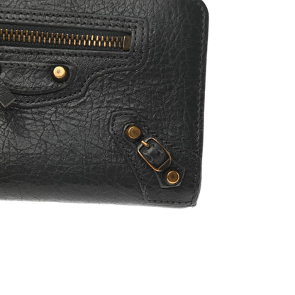Balenciaga Agneau Classic Hardware Continental Zip Around Wallet Gris Fossile 10 of 12