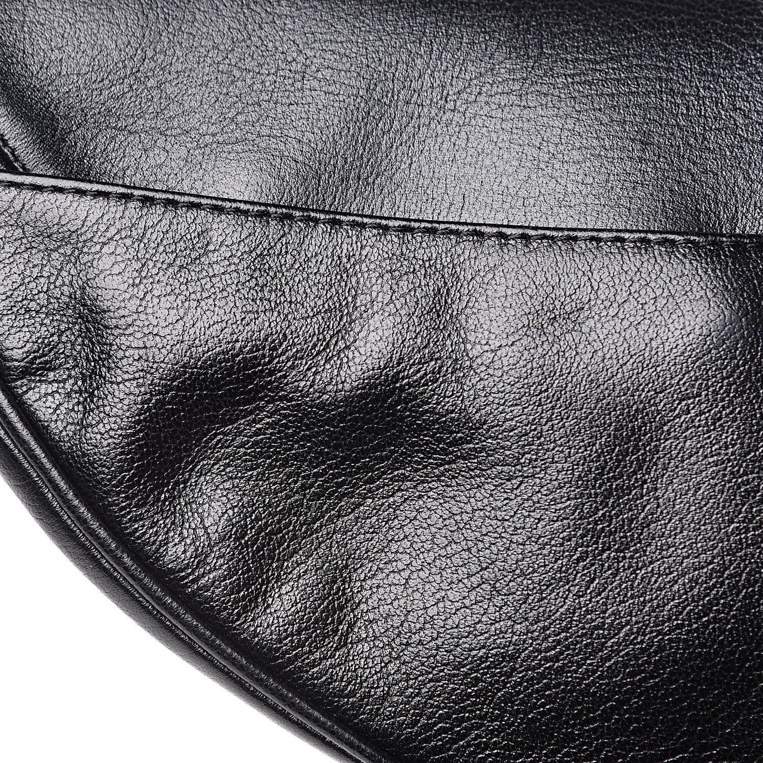 Christian Dior Calfskin Saddle Bag Black 10 of 12