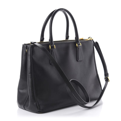 Prada Saffiano Medium Galleria Double Zip Tote Black 3 of 9