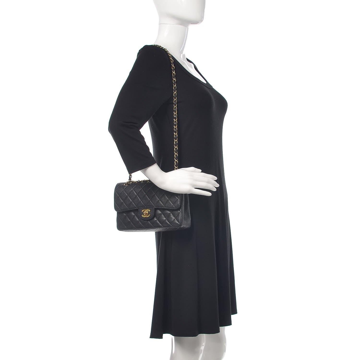 Chanel Caviar Quilted Small Double Flap Black 2 of 18
