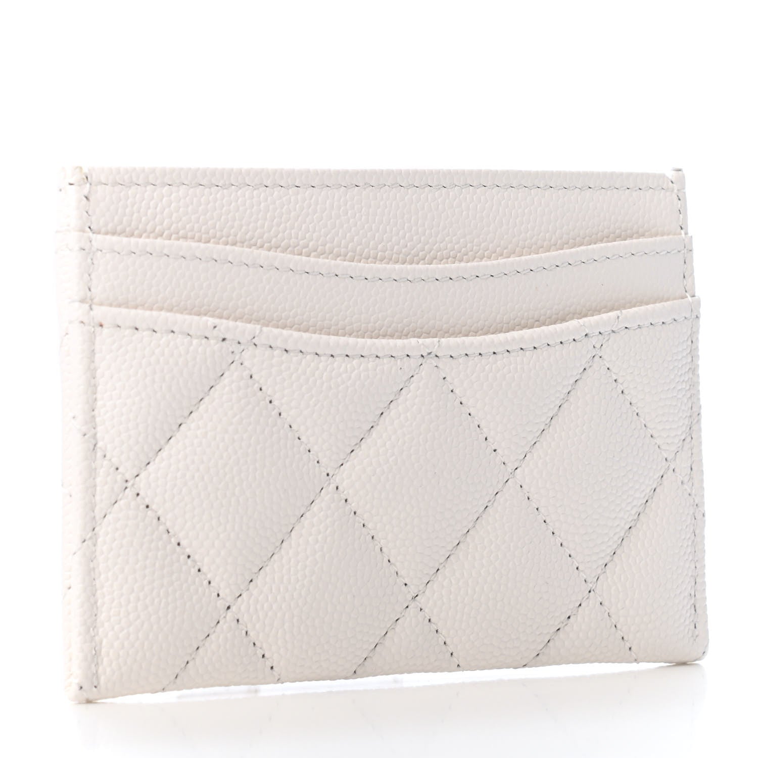 Chanel Caviar Quilted Card Holder White 2 of 4