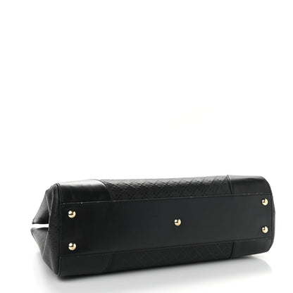 Gucci Calfskin Bright Diamante Medium Top Handle Bag Black 4 of 16