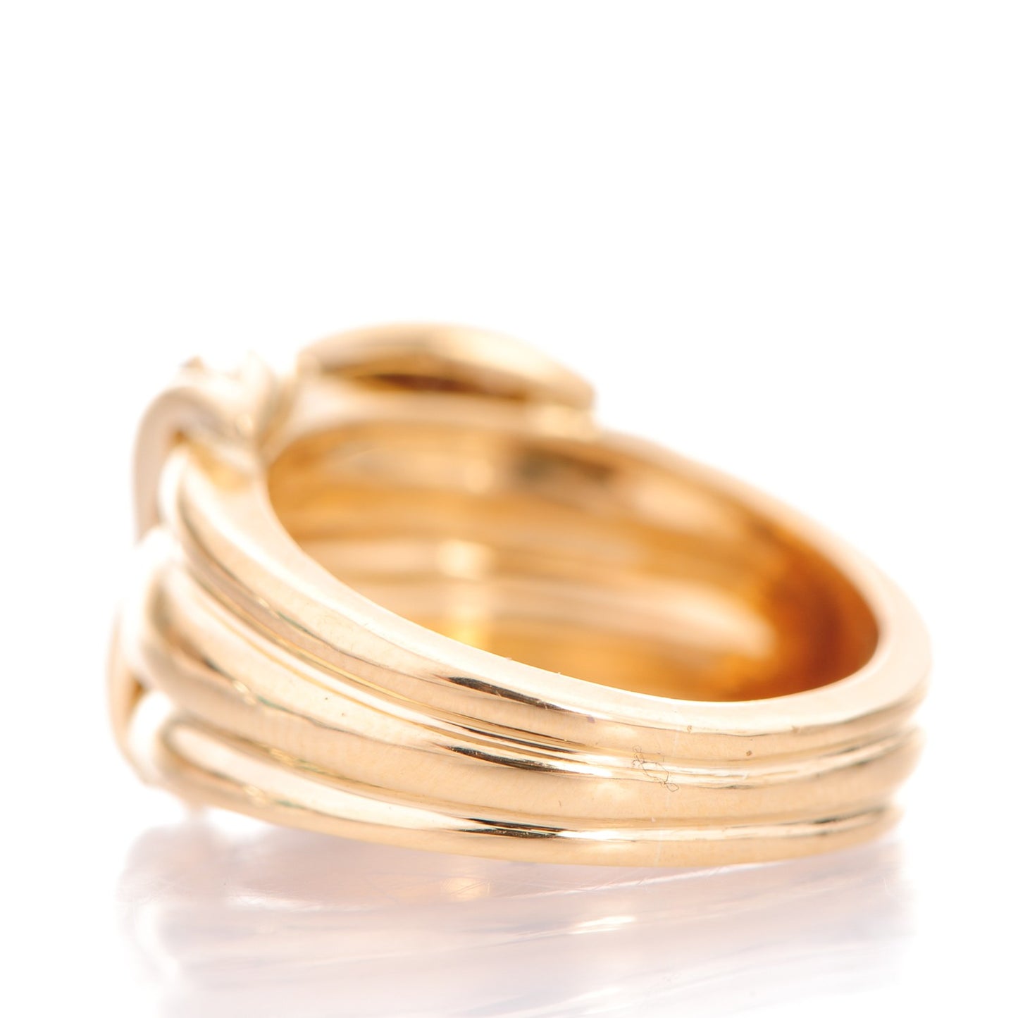 18K Yellow Gold Diamond Schlumberger Ring 51.5 6