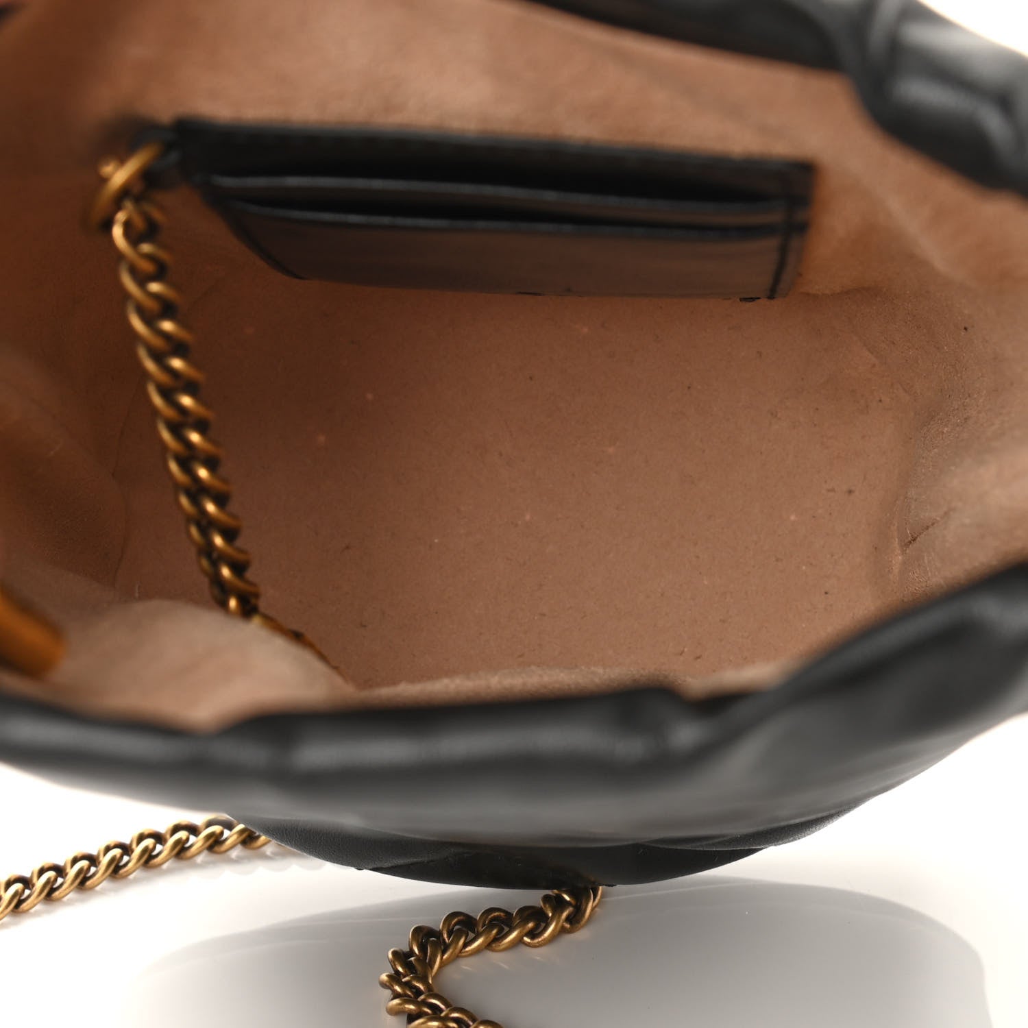 Gucci Calfskin Matelasse Mini GG Marmont 2.0 Bucket Bag Black 5 of 9