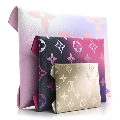 Louis Vuitton Monogram Giant Spring in the City Kirigami Pochette Set Sunrise Pastel Midnight Fuchsia Sunset Kaki 3 of 11