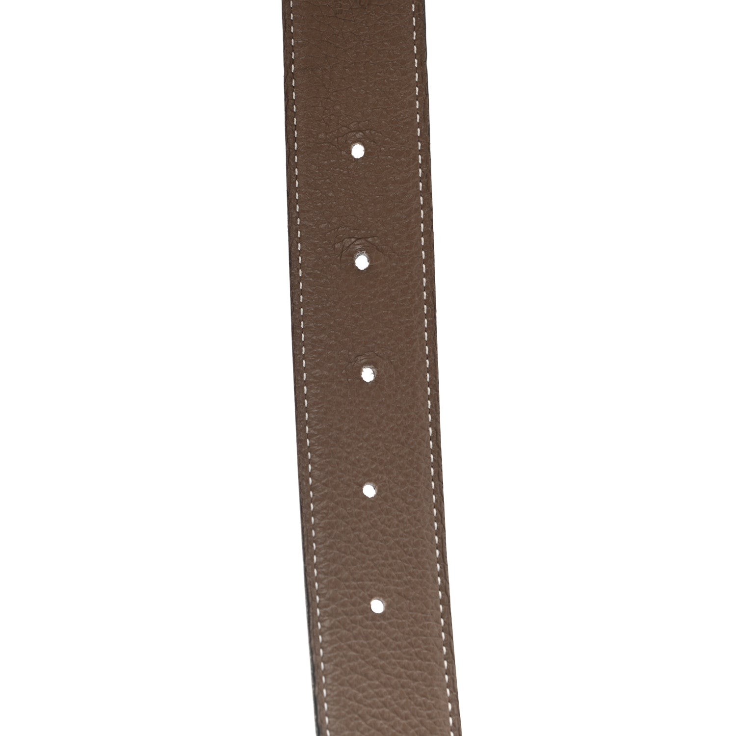 Hermes Box Togo 32mm Belt Strap 95 Black Etoupe 6 of 11