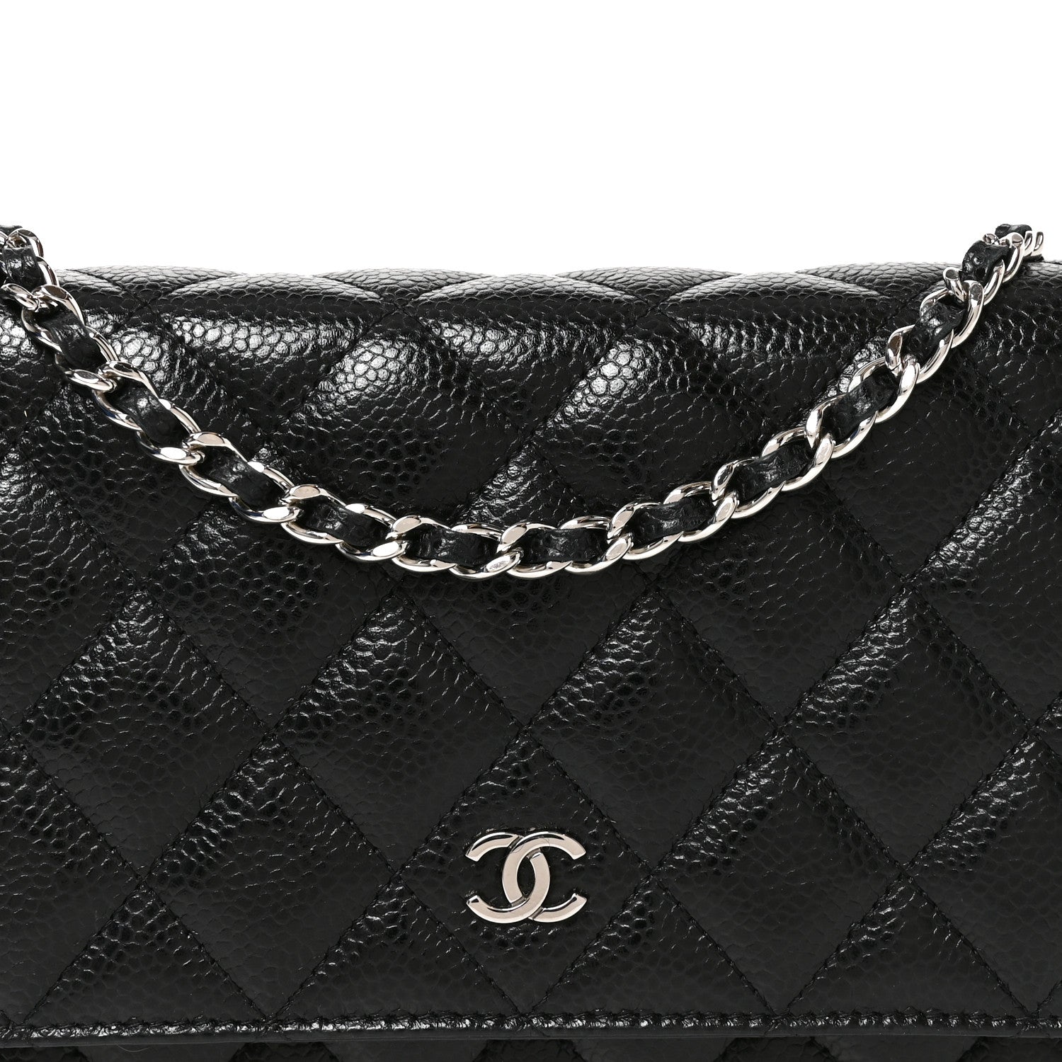 Chanel Caviar Quilted Wallet on Chain WOC Black 8 of 10
