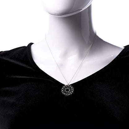 Tiffany Sterling Silver Paloma Picasso Hearts Medallion Pendant Necklace 2 of 7