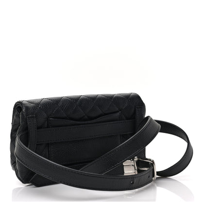 Chanel Grained Calfskin Quilted 2.55 Reissue Flap Belt Bag Clutch Black 3 of 8