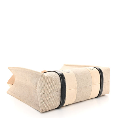 Chloe Cotton Calfskin Medium Woody Ribbon Tote White Blue 4 of 10