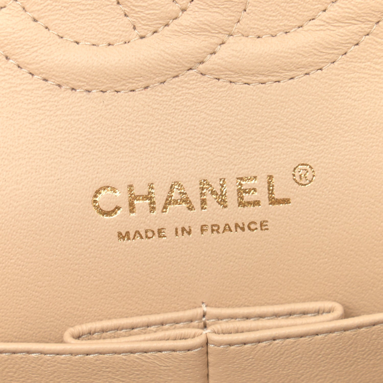 Chanel Lambskin Quilted Medium Double Flap Beige 6 of 11