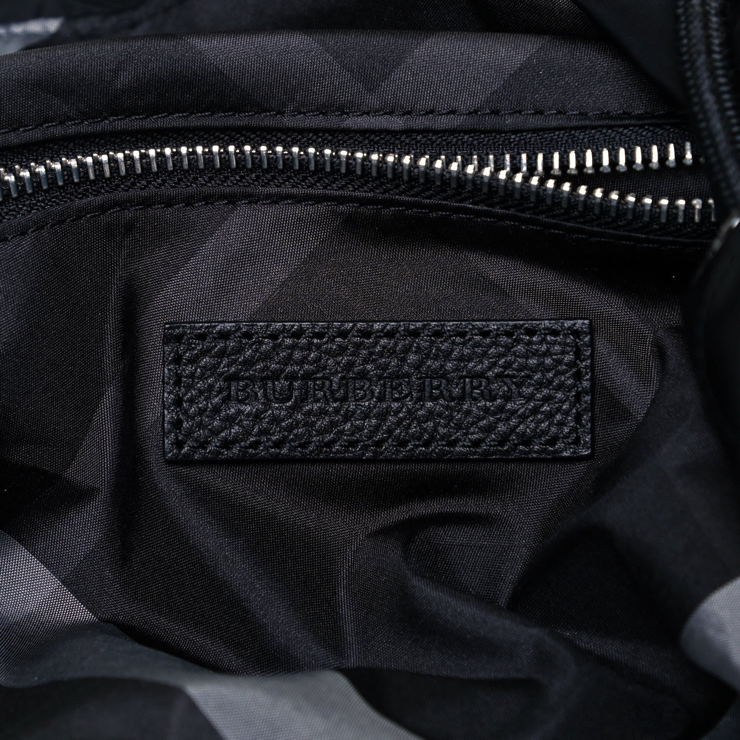 Burberry Nylon Solid to Check Backpack Black 7 of 8