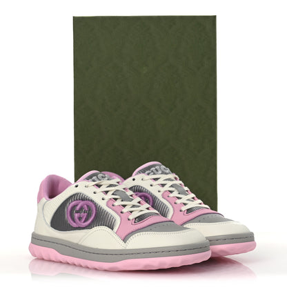 Gucci Dali Soft Calfskin Womens Mac80 Sneakers 37 Off White Grey Sky Light Rose 11 of 11
