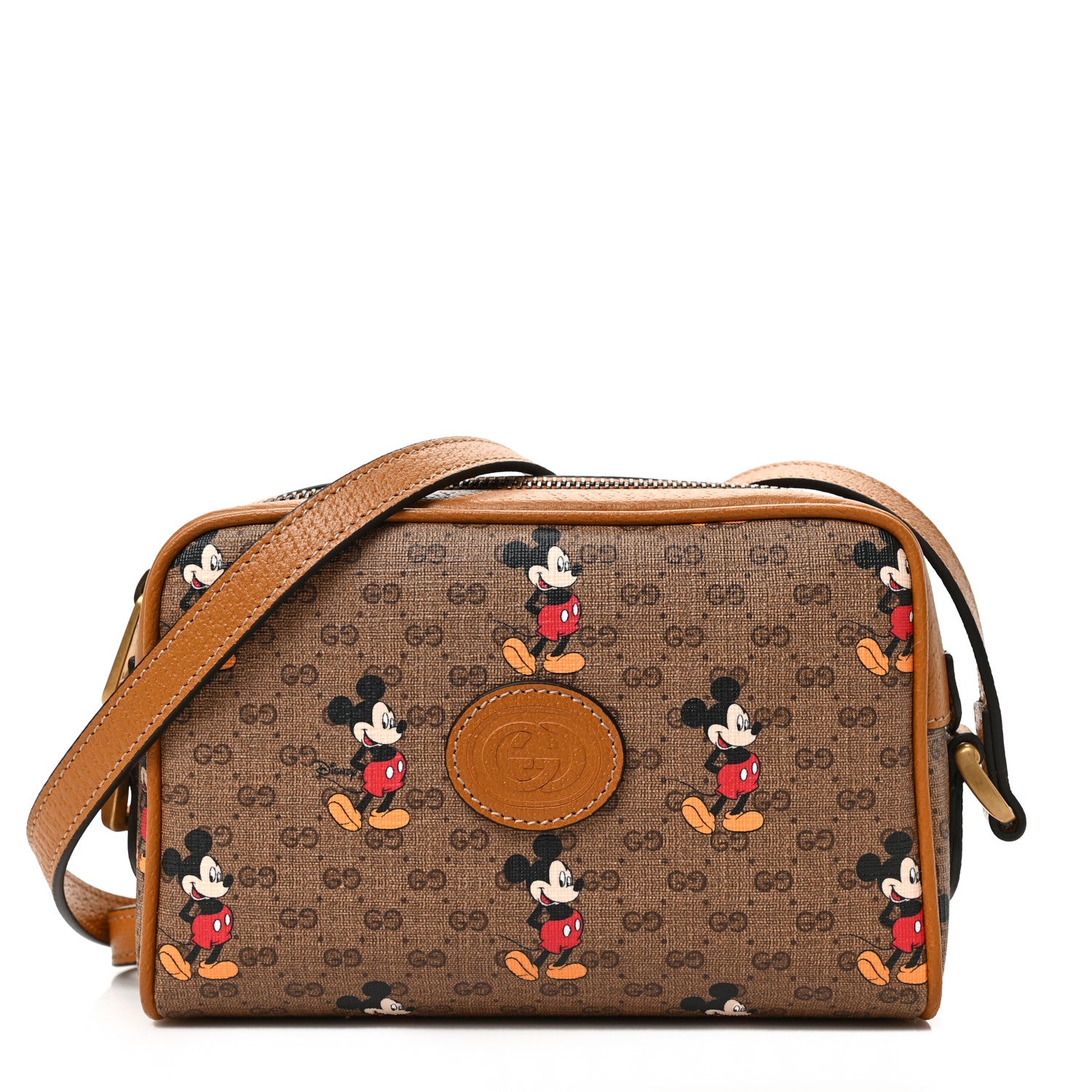 Gucci X DISNEY Mini Vintage GG Supreme Monogram Mickey Mouse Shoulder Bag Beige Vintage Sun Oil 1 of 9