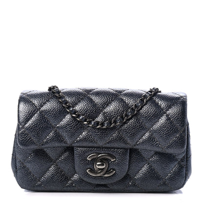 Chanel Metallic Caviar Quilted Extra Mini Flap Dark Grey 1 of 4