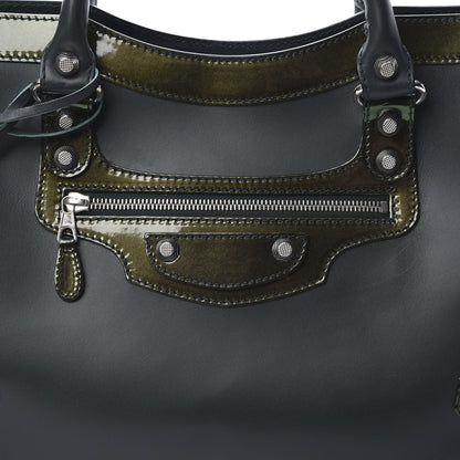 Balenciaga Smooth Calfskin Metallic Patent Giant 12 Silver Hardware City Vert Poker Fonce 8 of 12