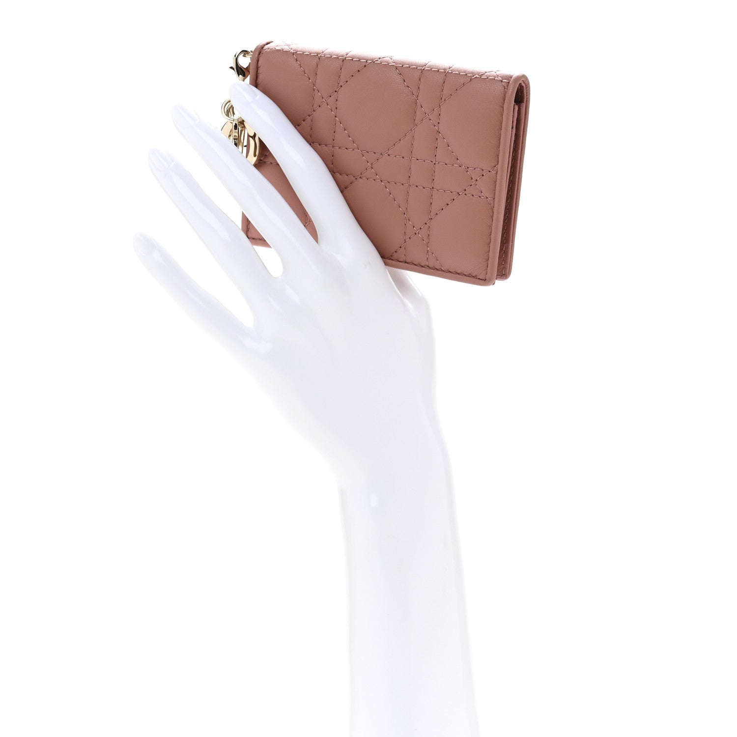 Christian Dior Calfskin Cannage Mini Lady Dior Wallet Fard 2 of 11
