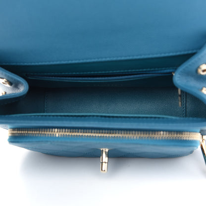 Chanel Caviar Quilted Small Business Affinity Flap Blue 4 of 8
