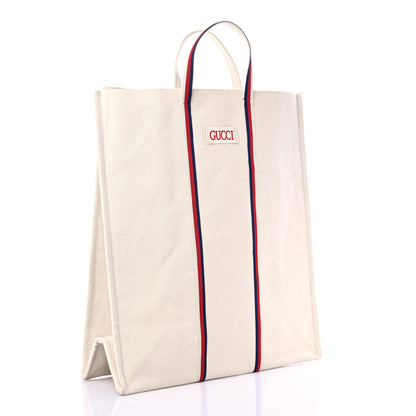Gucci Cotton Ouroboros-print Vertical Tote Cream 2 of 11