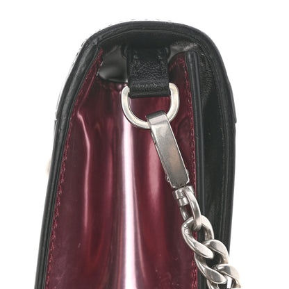 Prada Metallic Vitello Saffiano Cahier Bag Ibisco Black 11 of 13