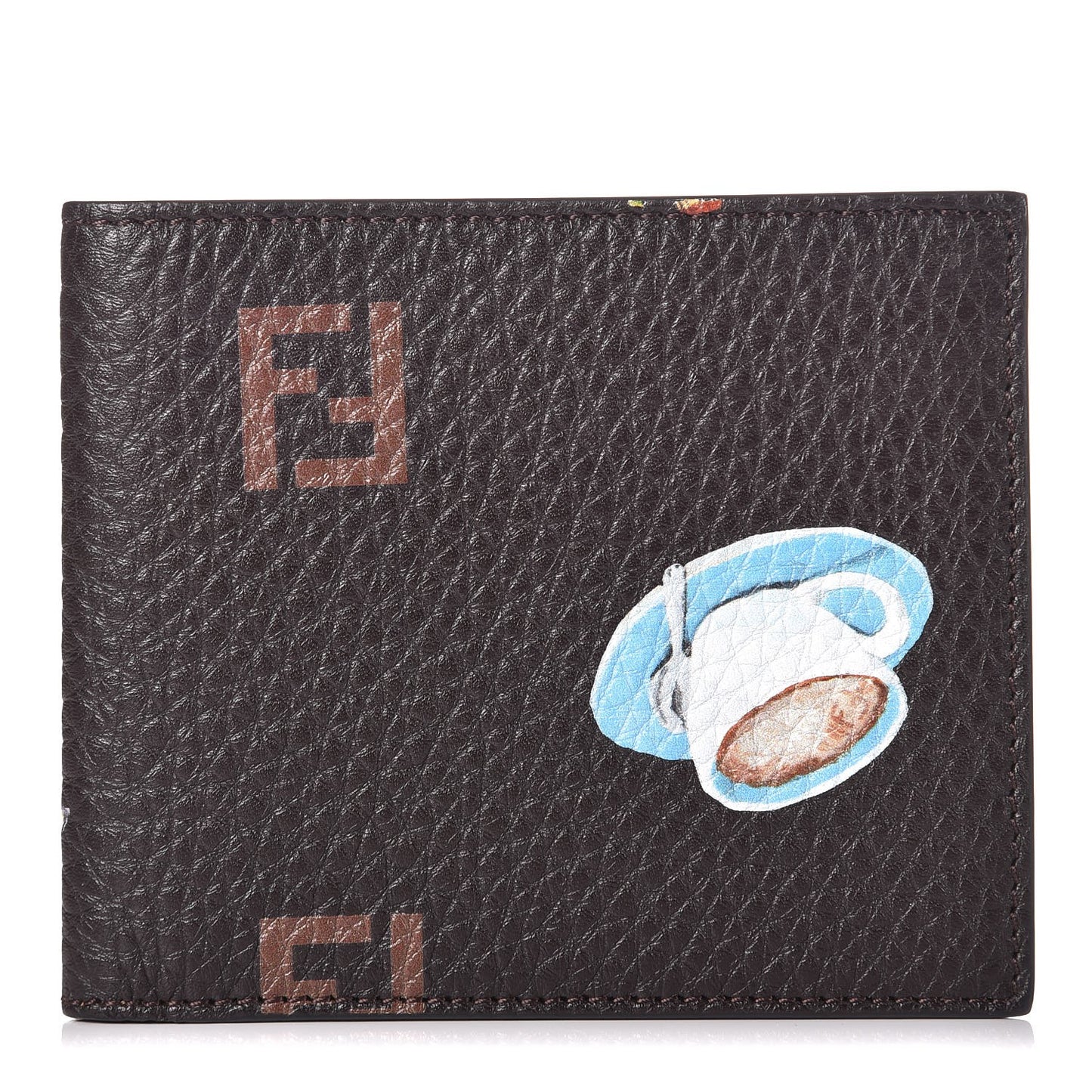 Calfskin Romano St. Oggetti Bi-Fold Wallet Marrone Sand