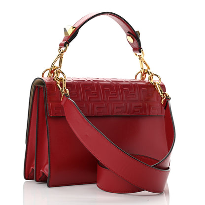 Fendi Vitello Liberty FF 1974 Embossed Kan I Shoulder Bag Fragola 3 of 10